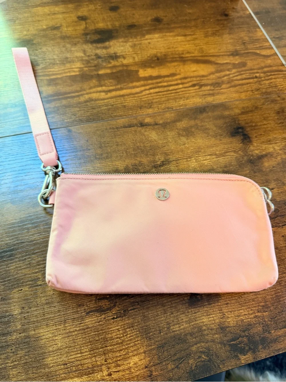 lululemon athletica Pink Wristlet Clutch with Detachable Strap